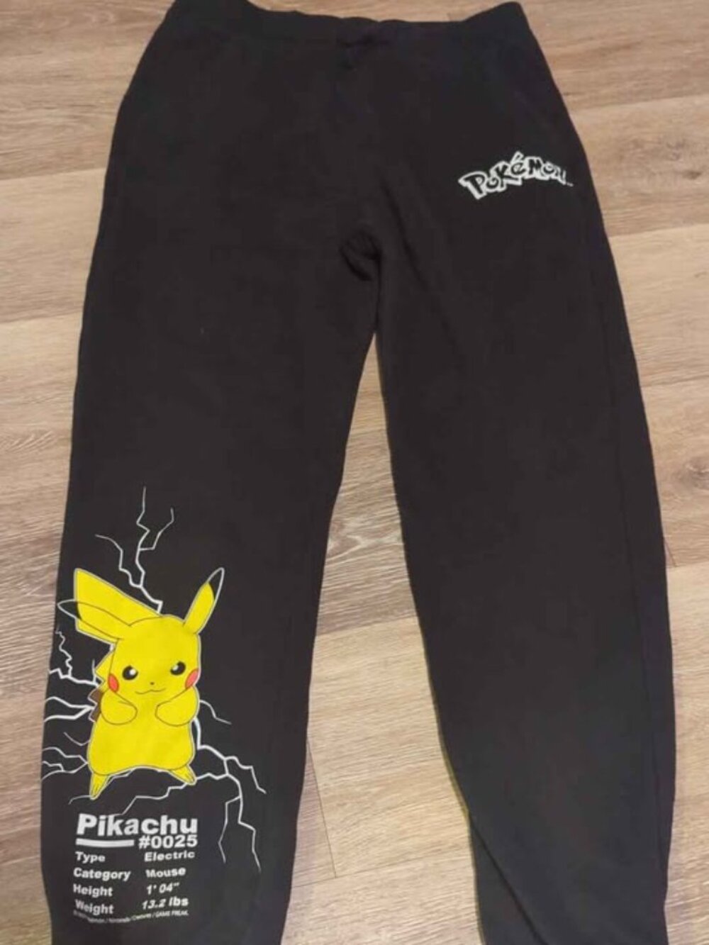 Abercrombie kids Pokemon Pikachu Black Sweatpants boys 13/14